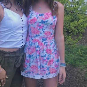 Flower patterned romper